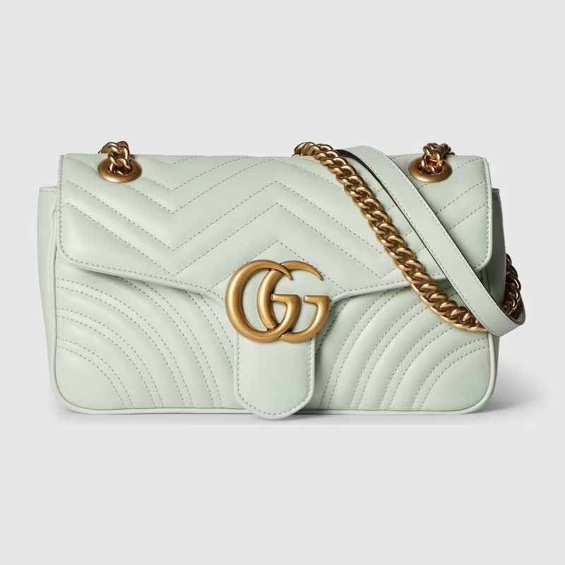 GUCCI MARMONT SMALL SHOULDER BAG （Pale Green）