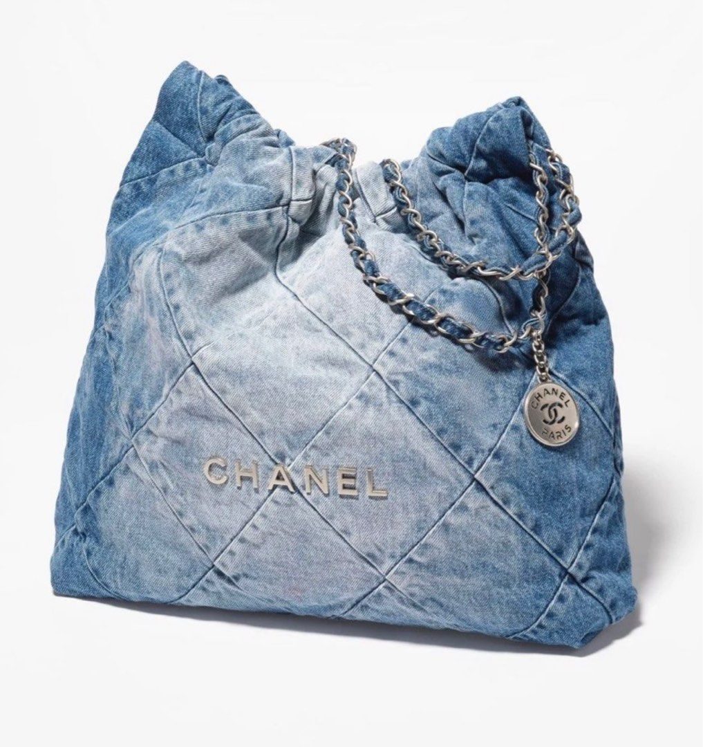 CHANEL 22 In Denim Small Handbag