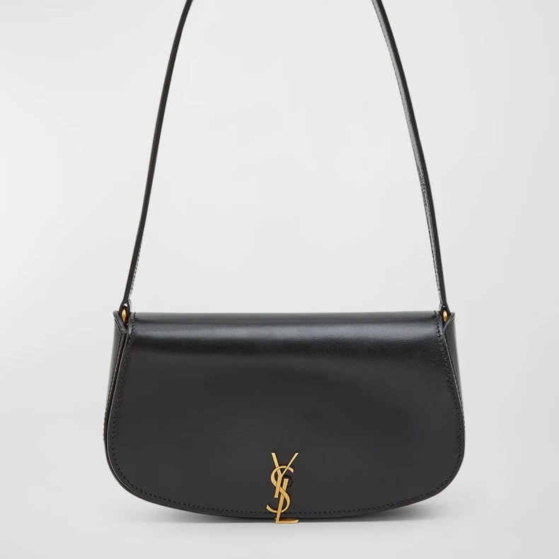 Saint Laurent Mini YSL Flap Leather Shoulder Bag