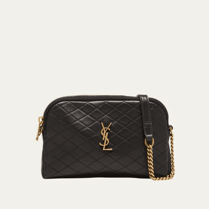 SAINT LAURENT Gaby Mini YSL Crossbody Bag In Quilted Leather